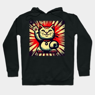 Lucky Waving Cat Hoodie